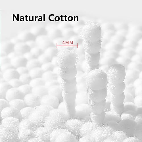 500pcs Mini Cotton Swabs with Paper Stick - Spiral & Round Tips for Personal Care & Cleaning