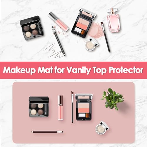 Dual-Sided Makeup Mat 19.7x11.8 in Waterproof Desk Pad
