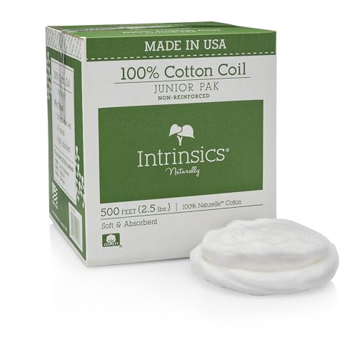Intrinsics Junior Pak 100% Cotton Coil Roll, 500 ft - Salon Absorbent Cotton