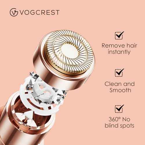 Replacement Heads for Eyebrow Facial Trimmer: Original Heads Replacement Set for 2 in1 Facial Eyebrow Trimmer - Suitable for Model VG-102, VG-1023,VG-1024