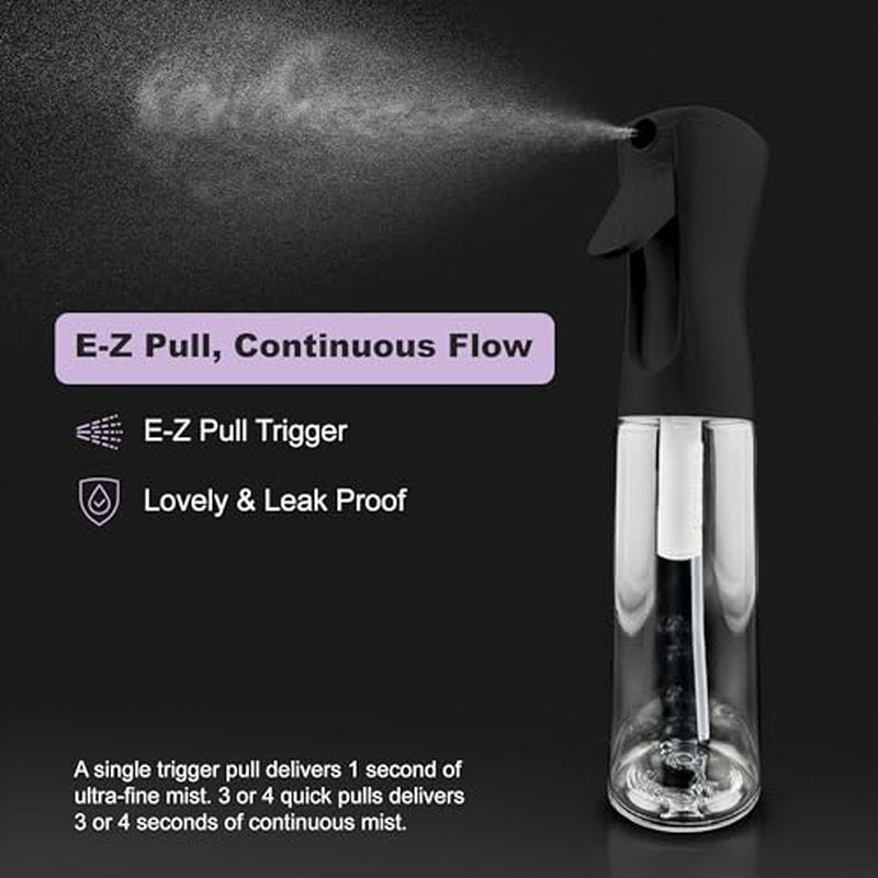 2 Pack Continuous Fine Mist Spray Bottles for Hair