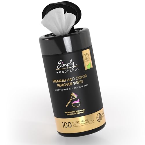 Hair Color Remover Wipes - 100 Count Plant-Based Cloth