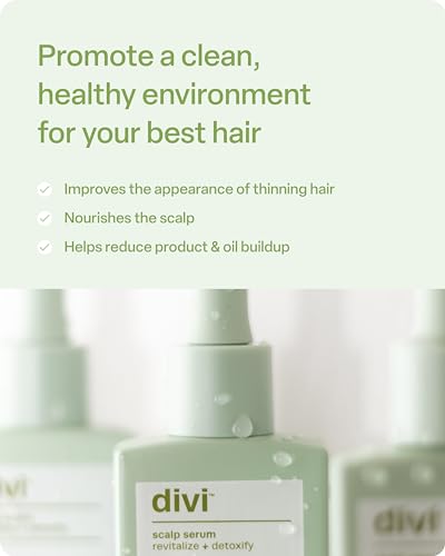 divi Scalp Serum, Revitalize and Detoxify, Aids against hair-thinning, nourishes hair follicles, detoxifies product build-up (30 ml)