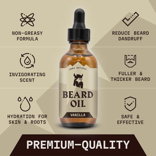 Striking Viking Pack of 2 Beard Oil (2oz) & Beard Butter (4oz) Vanilla Scent