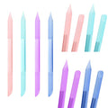 4-Piece Glass Cuticle Pusher Set - Dual-Ended Crystal Nail Care Sticks