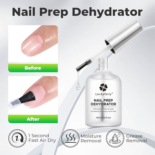 Luckyfairy Nail Dehydrator & Primer Kit for Strong Adhesion