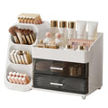 UFORU Makeup Organizer Countertop with 2 Drawers & Brush Holder