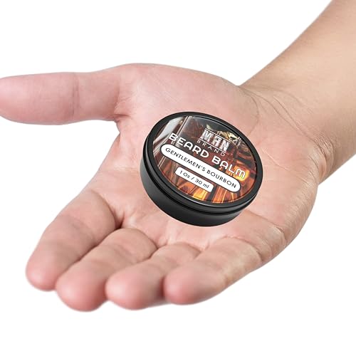 Beard Grooming Product - Natural Beeswax Based Conditioning Balm for Styling and Care - Scented in Gentlemen's Bourbon (1 oz / 30 ml)