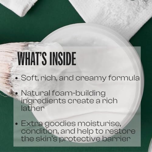 Men Rock Shave Cream - Sicilian Lime - Mens Shaving Cream - Moisturizing Shaving Foam for Men - Non-Drying Formula - Cruelty-Free - 3.5 oz