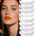 Holographic Face Glitter Tattoos, 8pcs Waterproof Star