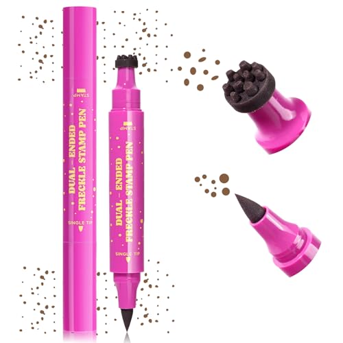 Dual Ended Freckle Stamp Pen – Waterproof Fake Freckles Maker #02 Brown