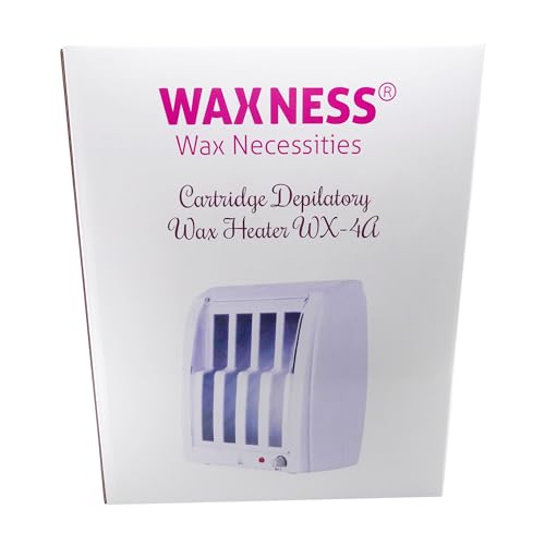 Waxness Cartridge Wax Warmer Kit ? Professional Roll-On Heater with 4 Cartridges Included ? Hair Removal Starter Set for Salon & Home Use