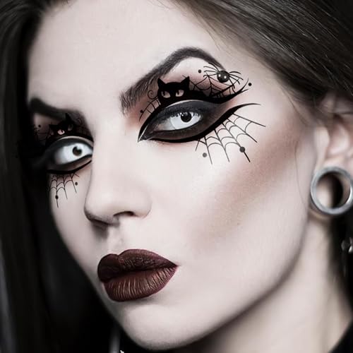 24pcs Halloween Temporary Tattoo Stickers with Lash Designs