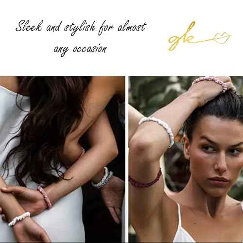 Silk Scrunchies for Women No Damage Mulberry Silk No Slip 4 Pack-Elastic Ponytail Girls Hair Ties | Skinny Hair Ties for Thin Thick Wavy or Curly Hair | No Crease for Sleep and Sports (4, Neutral)