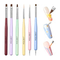 Modelones Gel Polish Nail Art Brushes Set - 6pc Professional Dotting Tools