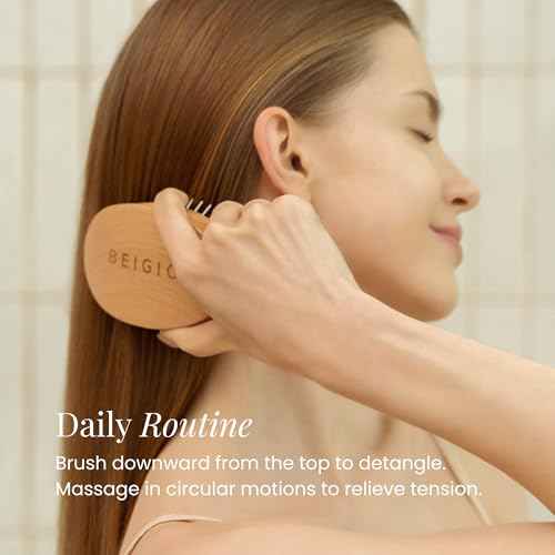 BEIGIC Scalp Massage Hair Brush - Non-Static Hair Scalp Massager Hair Growth - Small & Portable Detangler Brush