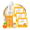 Turmeric Face Wash with Brush & Turmeric Soap Bar Care Set, 1pcs Facial Cleanser & 3pcs Soap Bar, Deep Cleansing for All Skin Types