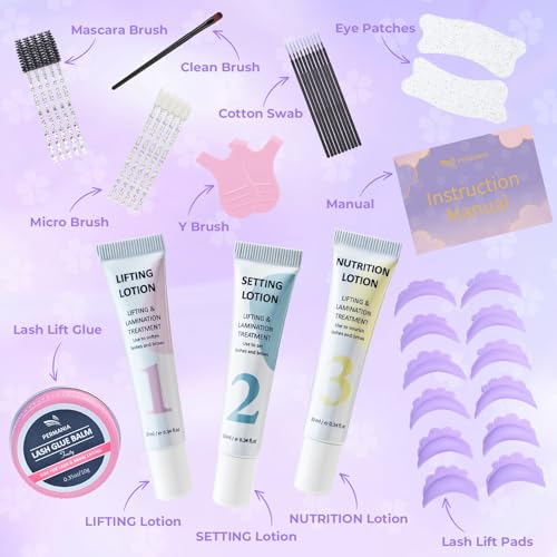 PERMANIA Lash Lift Kit - DIY Eyelash Perm with Open Eyes