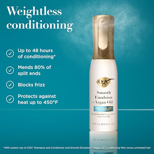 OGX Smooth Emulsion Argan Oil Hair Mist, 6.5 fl oz