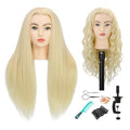 28" Mannequin Head 80% Real Hair Blonde Styling Practice