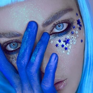 Star Face Stickers, Glitter Temporary Tattoos for 4th of July
