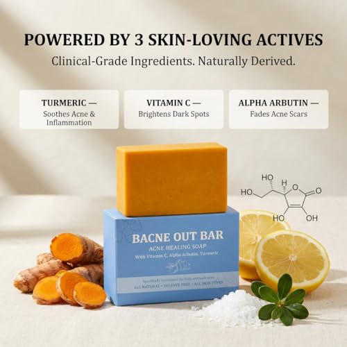 Turmeric Acne Soap Bar – Back, Face & Chest Cleanser
