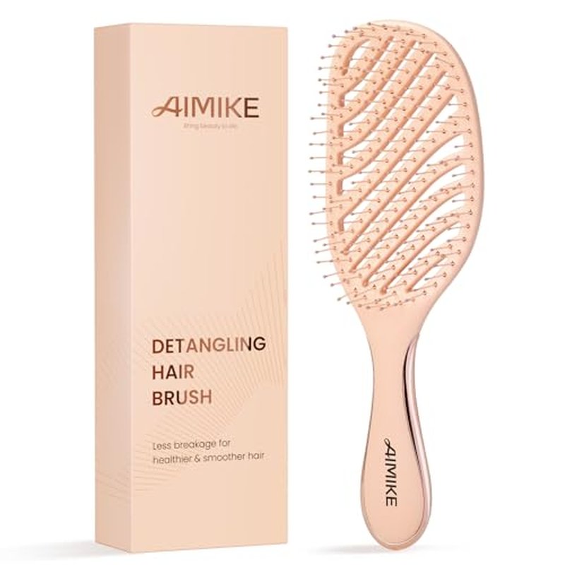 AIMIKE Rose Detangler Brush for Wet & Dry Hair – Pain-Free