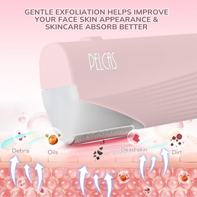 PELCAS Electric Dermaplaning Tool Kit with LED Light - 3 Speeds