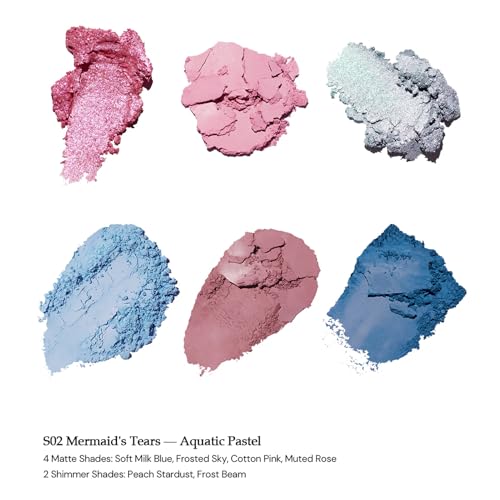 Flower Knows Shell's Jewel 6-Color Eyeshadow Palette – Mermaid's Tears