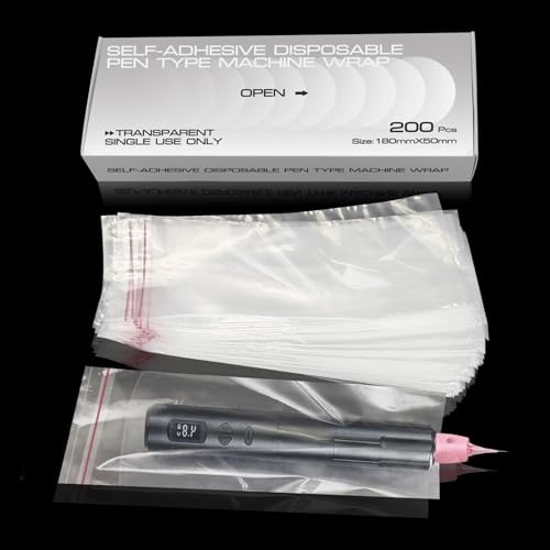 200Pcs PMU Pen Machine Protective Sleeves - Disposable Tattoo Covers