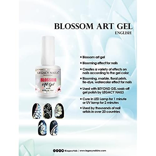 Legacy Nails Professional - Gel Glue & Foil Transfer Gel & Blossom Art Gel - The 3 Star Products for Your Designs.