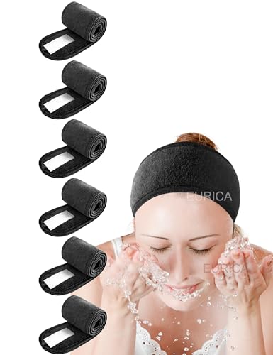 EUICAE Non-Slip Washable Hair Headbands 6-Pack for Face & Hair Styling