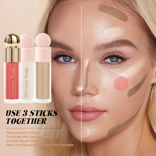 Liquid Contour Blush Highlighter Set - 3 Pc Makeup Kit