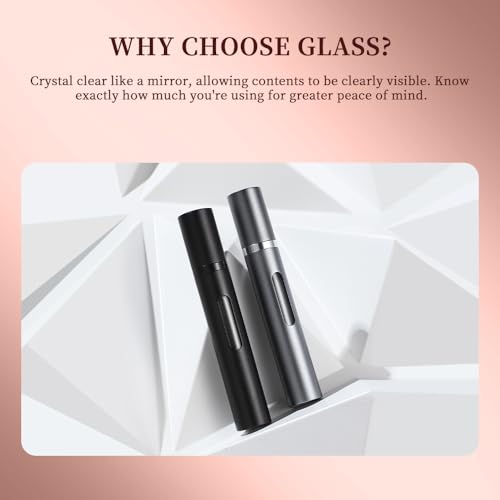 10ml 3pcs Perfume Travel Refillable Bottle,Perfume Atomizer Travel Refillable, Bottom-Filling Fragrances Perfumes Bottle,Mini Cologne Dispenser,Portable Sprayer£¨Black-Grey-Silver£©