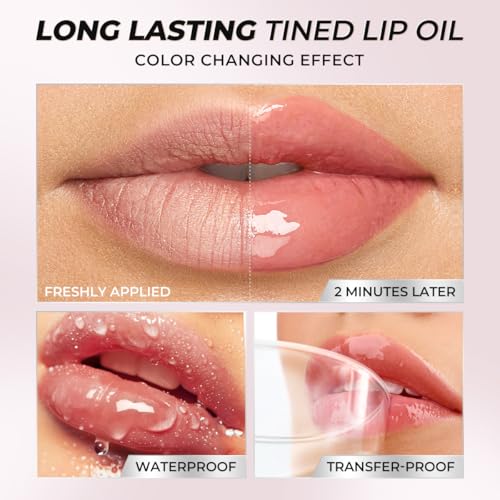 SACE LADY Tinted Lip Oil Set - Hydrating Lip Plumping Serum