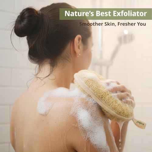 Natural Loofah Care Set ? Exfoliating Body Scrubber Pads & Exfoliating Facial Scrubber | 100% Plant-Based Shower Luffa Sponge | Bath Loofah for Women & Men