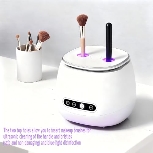 Rechargeable Nail Tool Cleaning and Sterilizer Machine, Nail Tool with High-Frequency Vibration and Blue Light 3 Timers Mode for Nail Drill Bits with Cleaning Tablets, Nail Art Brush, Nail Clipper