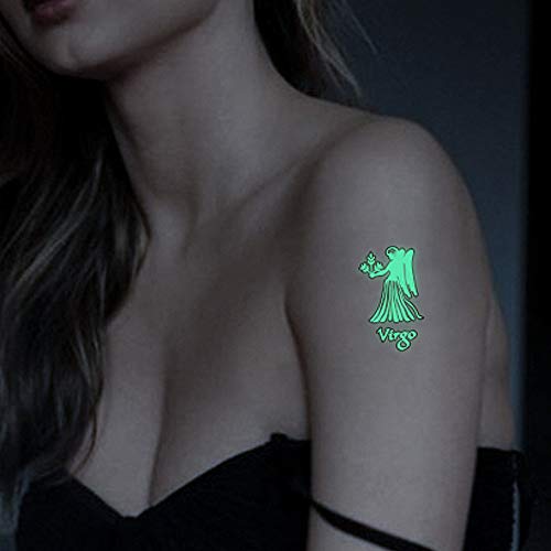 Glow In The Dark Temporary Tattoo Stickers - 20 Sheets
