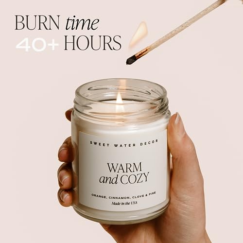 Sweet Water Decor In My Teacher Era Candle - Jasmine, Rosemary, Sea Salt, and Honey Scented Candle - 9 oz Soy Candle in Clear Jar with 40+ Hours Burn Time - Gifts for Teachers