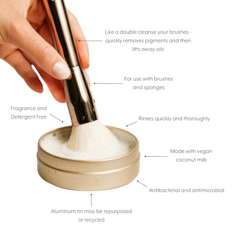 Jenny Patinkin Vegan Makeup Brush Cleaner Soap with Pad