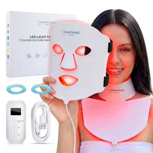 LED Light Therapy Face & Neck Mask - 7 Color Modes
