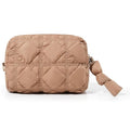 Yarnic Quilted Makeup Bag - Cosmetic Organizer Travel Pouch
