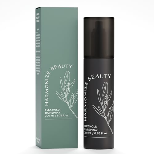 Harmonize Beauty Flex Hold Non-Aerosol Hairspray - All-Day Flexible Hold with Aloe Vera - 6.76 fl oz