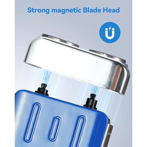 Mini Electric Shaver for Men: USB C Fast Charge Portable Electric Razor with LED Display - IPX8 Waterproof Wet and Dry Travel Small Shavers Dual Head Pocket Shaver for Beard Face