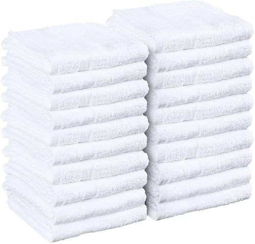 White Salon Towels 16x27 - 12 Pack Cotton Hand Towels