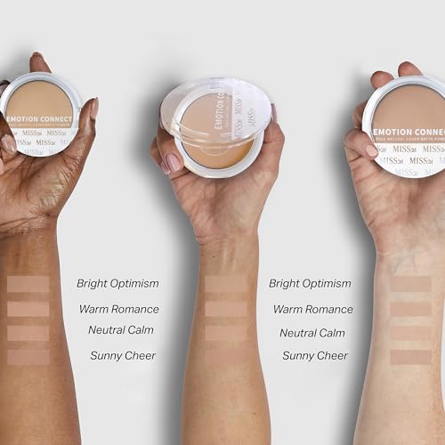 Sheer Pressed Setting Powder and Poreless Blurring Powder for Shine Control | Emotion Connect Cosmetics: 02 Neutral Calm, 0.35 Oz