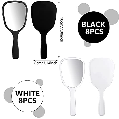 Hicarer 16 Pc Handheld Makeup Mirrors with Handle, Travel Size