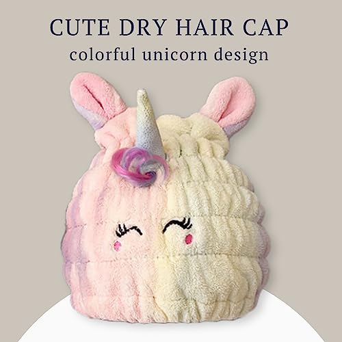 Microfiber Hair Towel Wrap for Kids | Quick Dry Cap