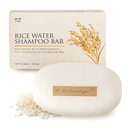Mimosu Hair Growth Shampoo Bar with Fermented Rice Water - 5oz