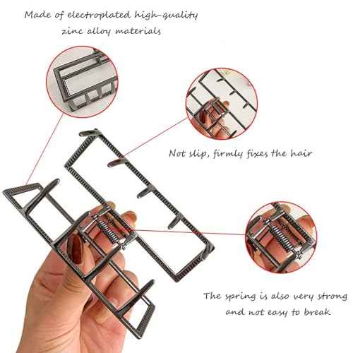 8 Pieces Metal Hair Claw Clips Set, Includes 3 Inches Large Size Hair Catch Barrette Jaw Clamp and 1.6 Inches Small Half Bun Hairpins for Women, Hair Accessories